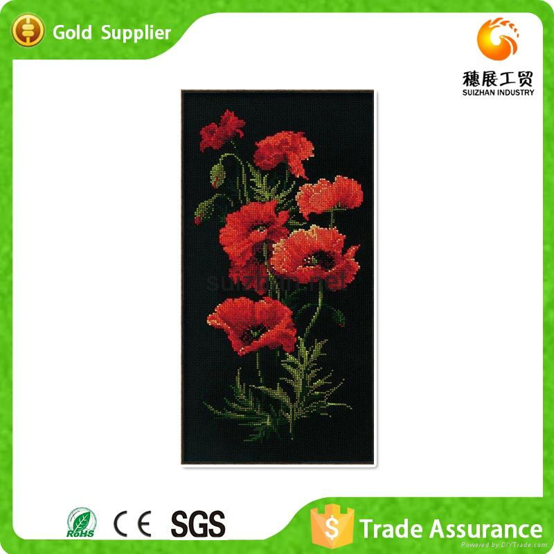 Poppy canvas painting diamond oil painting supplies