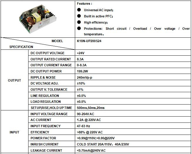 12V 24V output led switching power supply with PFC function 2