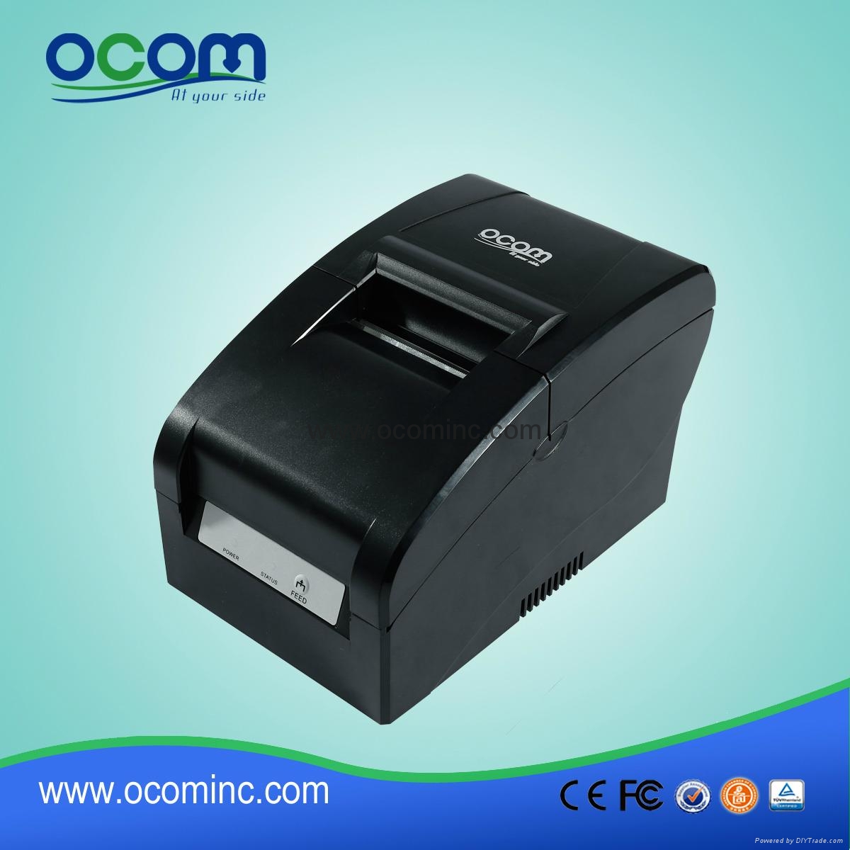 76mm Impact dot matrix receipt printer with auto cutter OCPP763
