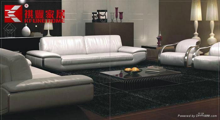 modern livingroom genuine leather sofa  SF-168 2