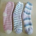 Half Cashmere Striped socks 2