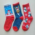 Children Christmas Polyester Socks 5