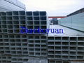 Galvanized rectangular steel tubes