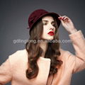 2016 Newest Red Wine Fashion Wool Derby Hats For Lady 3