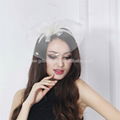 White Color Hair Accesories Mini WeddingLady Fascinator