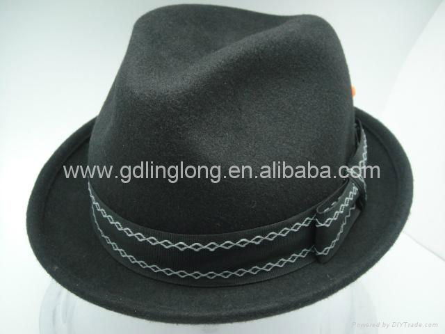 56cm Size Unisex Gender Wool Felt Fedora Panama Hat  4