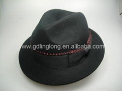 56cm Size Unisex Gender Wool Felt Fedora Panama Hat