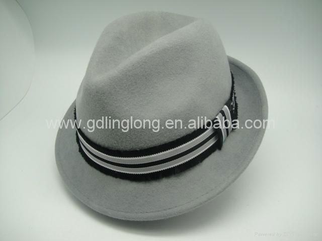 56cm Size Unisex Gender Wool Felt Fedora Panama Hat  2