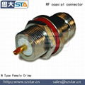 STA RF bulkhead crimp N female connector 2