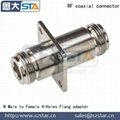 N coaxial connector,N female to female with 4-holes flange adapter 2