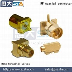 TE same type Pure cooper gold-plated MMCX Coaxial Connector