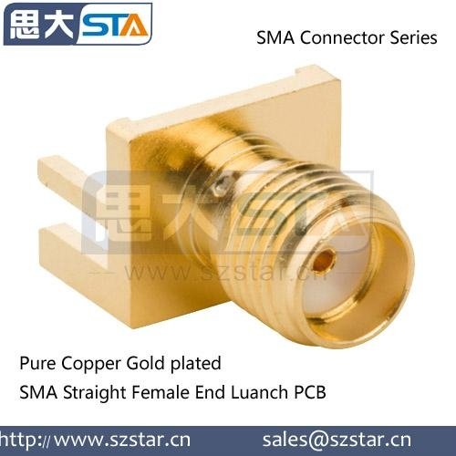 RF Application SMA Type RF Coaxial Connector SMA for PCB Mount