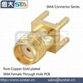 RF Application SMA Type RF Coaxial Connector SMA for PCB Mount 5