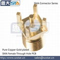 RF Application SMA Type RF Coaxial Connector SMA for PCB Mount 4