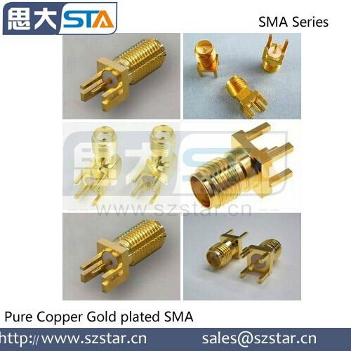 STA pure copper gold-plated SMA series connector 4