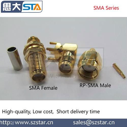 STA pure copper gold-plated SMA series connector