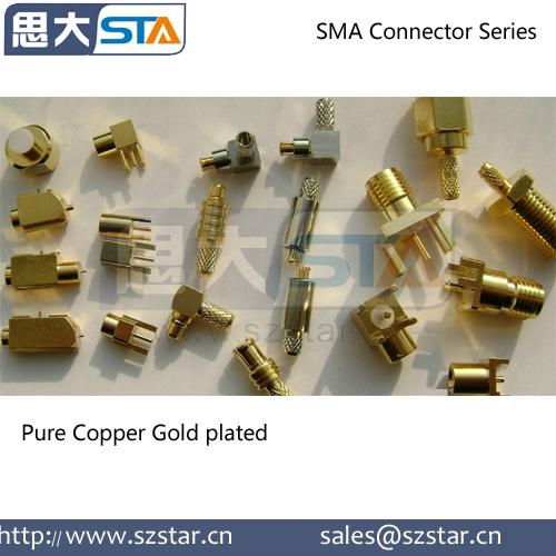 STA pure copper gold-plated SMA series connector 5