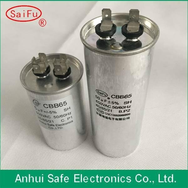 high quality ac dual capacitor cbb65
