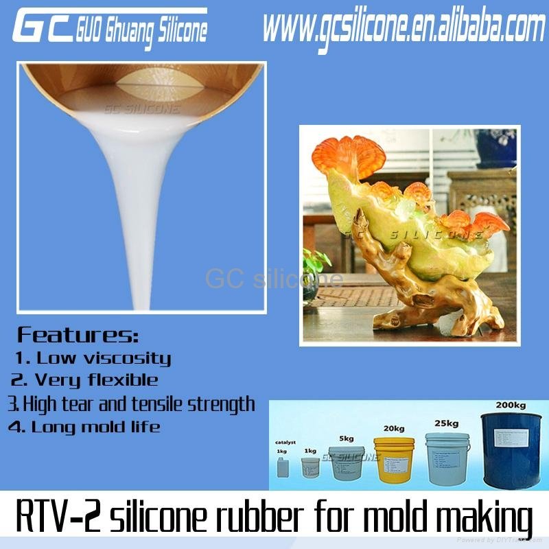 rtv 2 silicone rubber mold for artificial garden decoration concrete