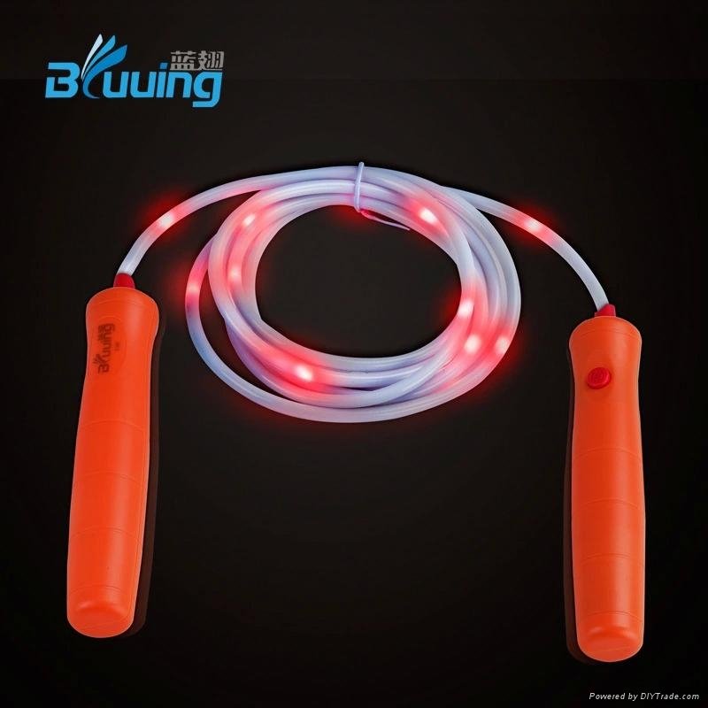 2015 OEM and ODM produce Bluuing brand led speed jump ropes&glow jump rope for  2