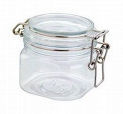 200ml 300ml 500ml PET Clip Top jars Airtight jar kilner jar