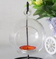  handblowing clear glass candleholder for home decoration