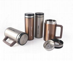 Double wall stainless steel vacuum flask thermal mug cup BLUESKY-1