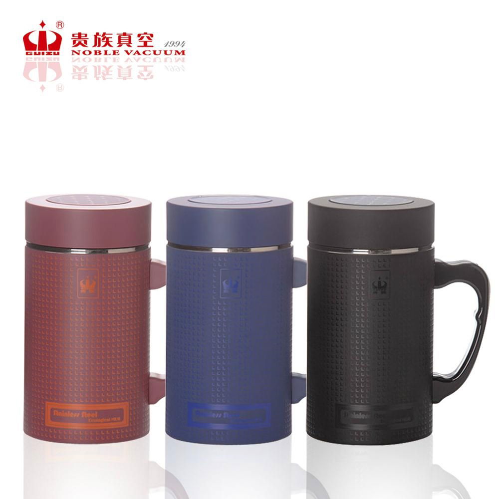 Three wall stainless steel and natural purple clay vacuum flask ceramic mug2 3