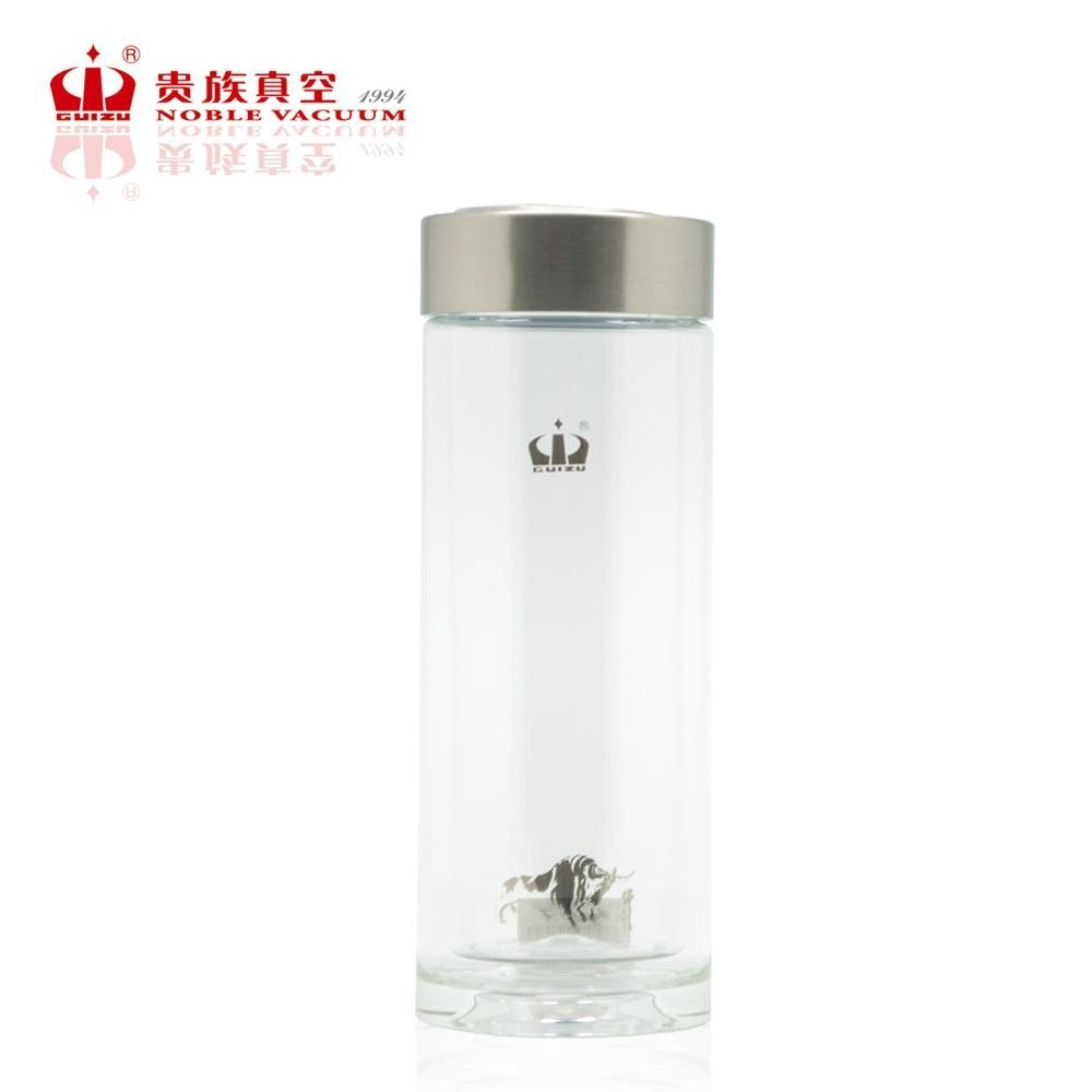 Magnetized double wall glass tumbler healthy glass bottle glass cup 3