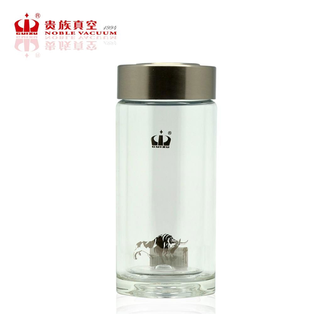 Magnetized double wall glass tumbler healthy glass bottle glass cup 4