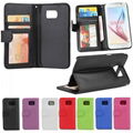 Wallet Leather Case W/ ID Credit Card Holder Pocket PU Filp Stand For Galaxy S6 2