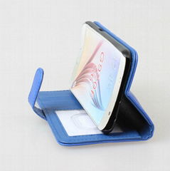 Wallet Leather Case W/ ID Credit Card Holder Pocket PU Filp Stand For Galaxy S6