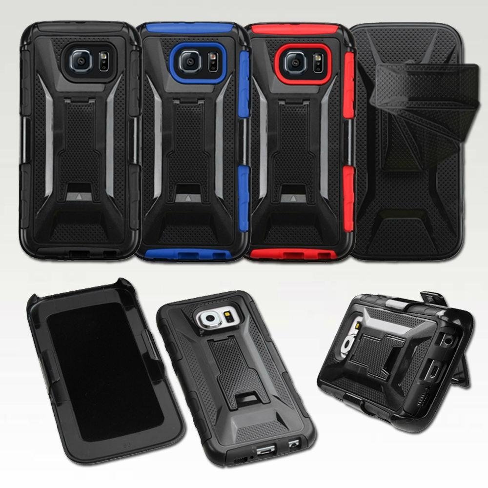 FullBody Protection Armor Case With Kickstand Rotating for galaxy s6