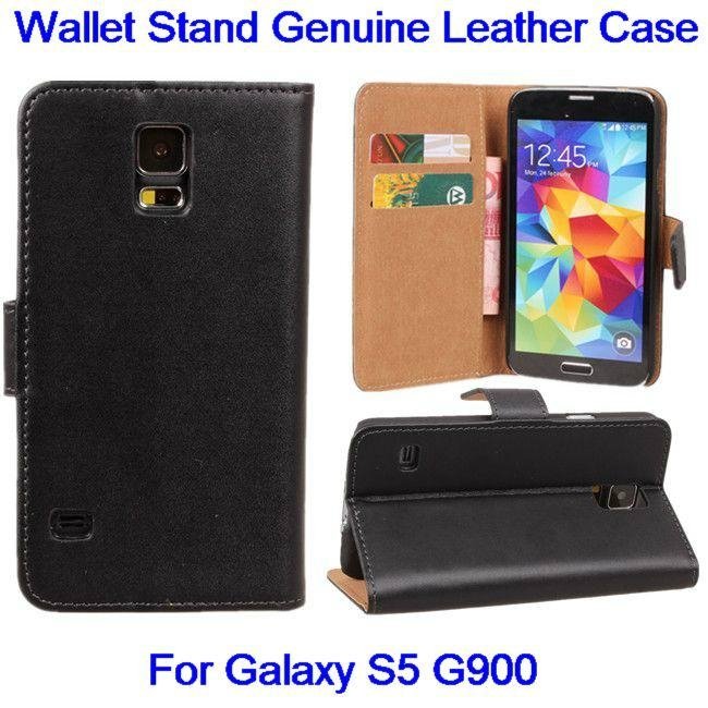 Wallet Case Folio Stand Genuine Leather Cover for galaxy s6