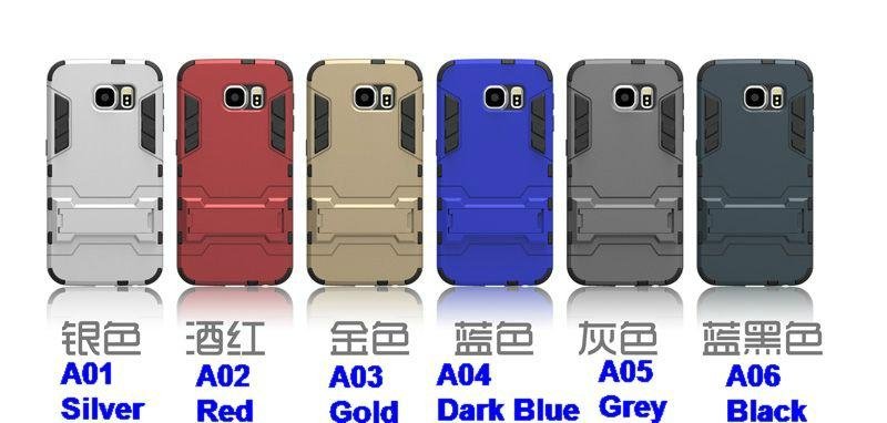 Anti Shock Armor Silicone Case TPU PC Cover With KickStand for galaxy s6  5