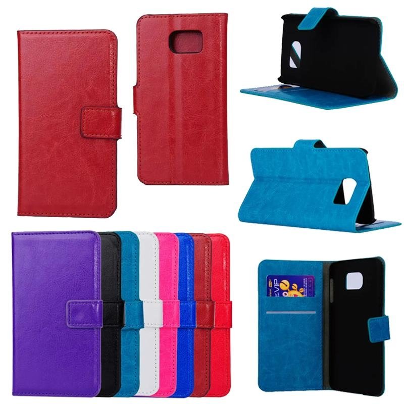 Wallet Case Stand PU Leather Case Flip Cover with ID Card Holder for galaxy s6