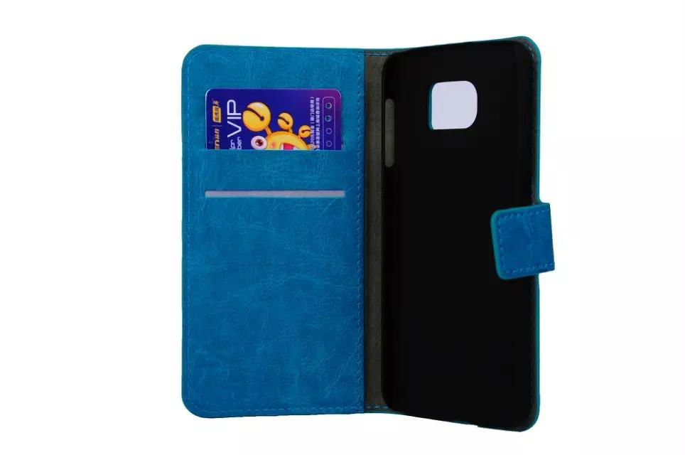 Wallet Case Stand PU Leather Case Flip Cover with ID Card Holder for galaxy s6 3