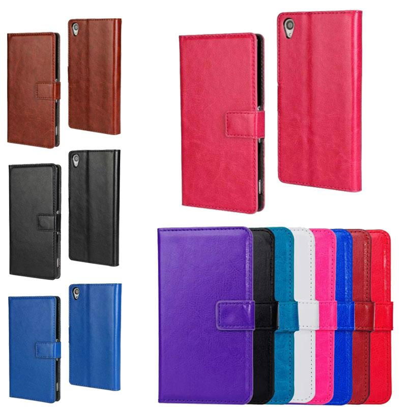 Wallet Leather Case With Credit Card Slots Stand Flip Cover for Sony Xperia Z4 2