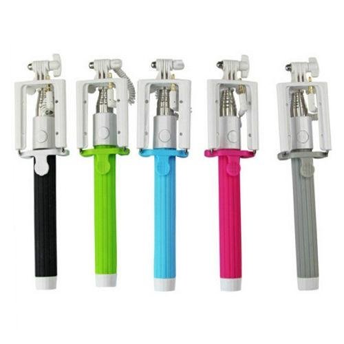 Mini Foldable Wired Cable Take Pole Self Stick Monopod for iPhone IOS Android