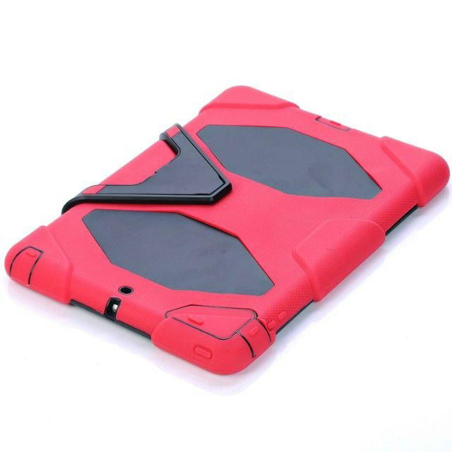 Anti Shock Hybrid Heavy Duty Slim Armor Stand Cover Case for iPad 3