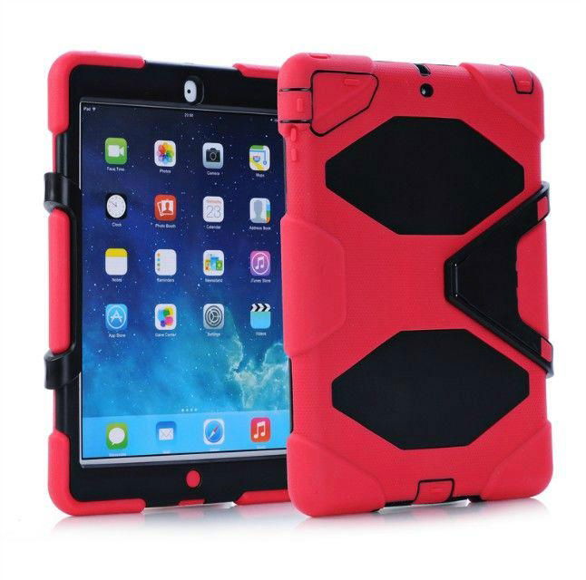 Anti Shock Hybrid Heavy Duty Slim Armor Stand Cover Case for iPad