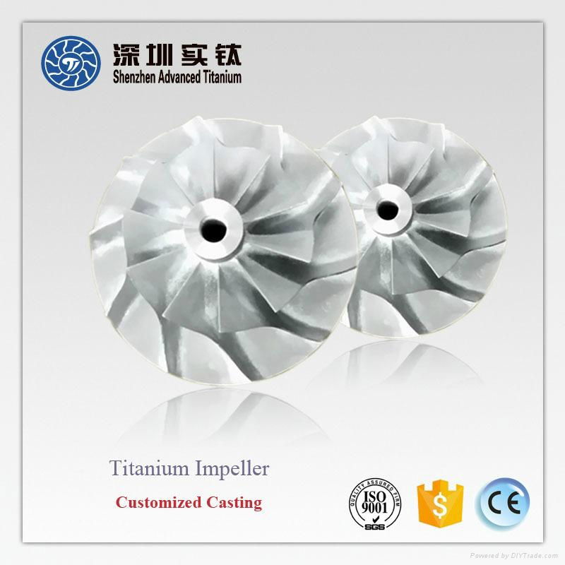 TiAl titanium casting parts impeller for turbocharger 2