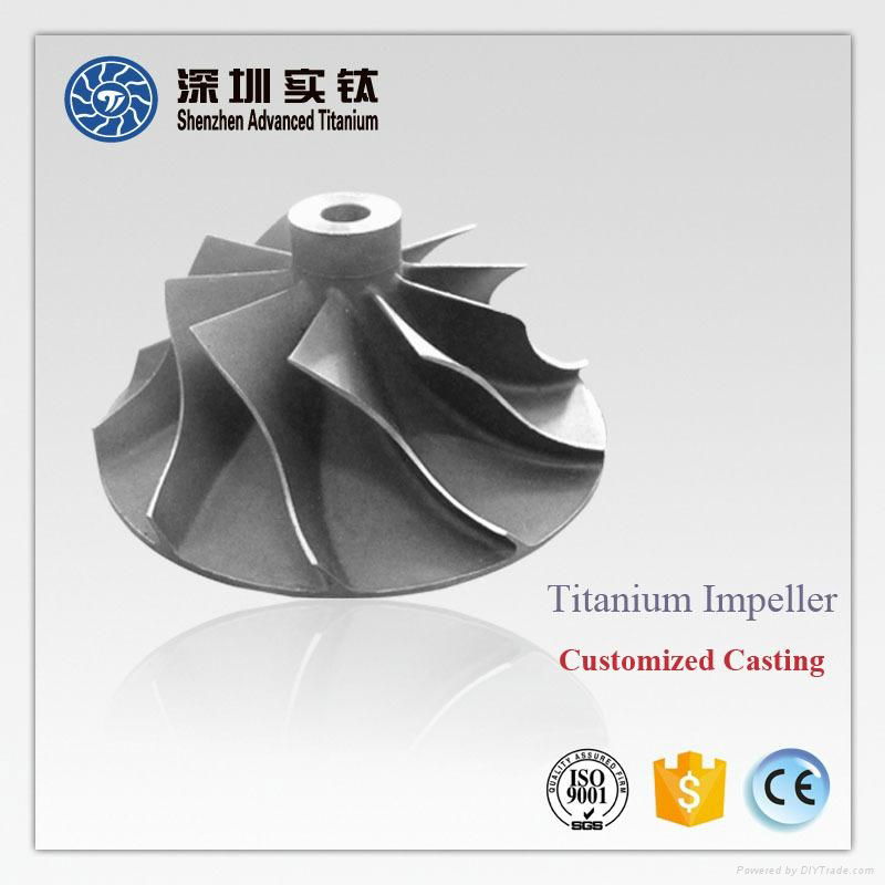 TiAl titanium casting parts impeller for turbocharger 3