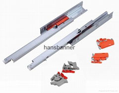full extension concealed push open drawer slide with clips