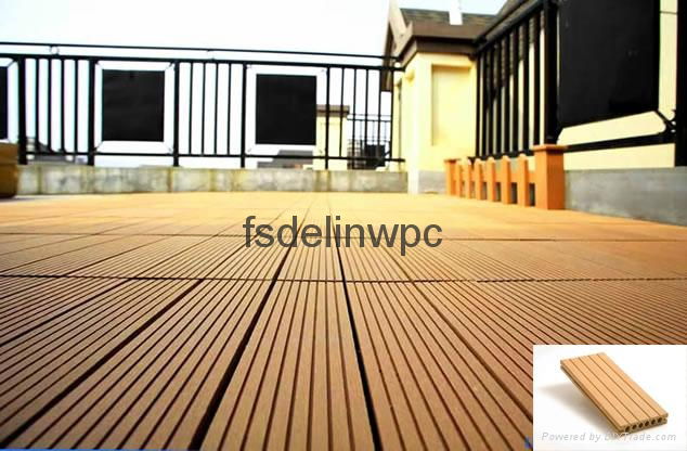 eco-friendly waterproof anti-slip indoor wpc floor wood plastic composite