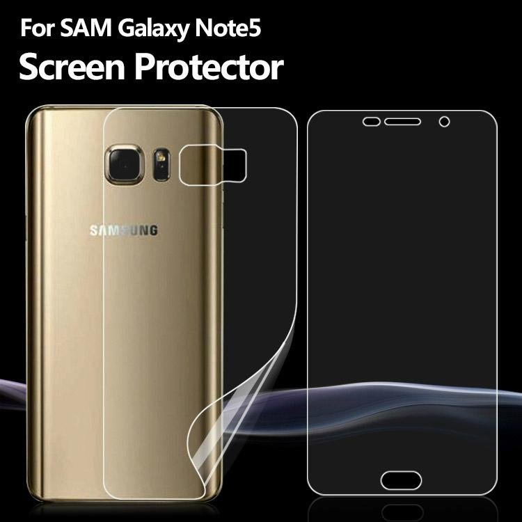 Full Body Skin Front and Back Clear Screen Protector For Samsung Galaxy Note5 Ul 2