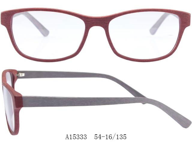 Wood effect acetate eyewear manufacturer optical glasses handmade 2