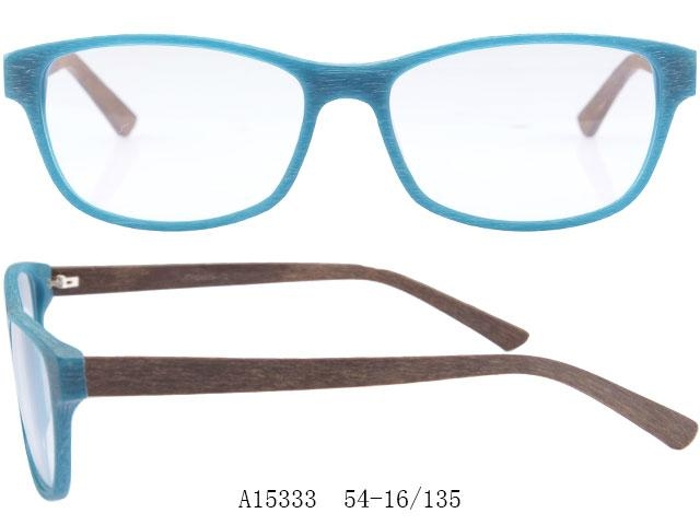 Wood effect acetate eyewear manufacturer optical glasses handmade 3