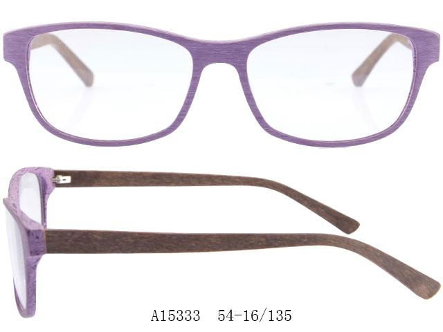 Wood effect acetate eyewear manufacturer optical glasses handmade 4