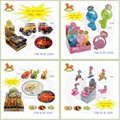 Summer kids manual fan toys with sweet candy